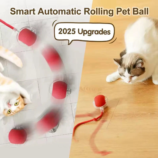 Smart Cat Ball Toy Silicone Interactive Auto Motion For Cats