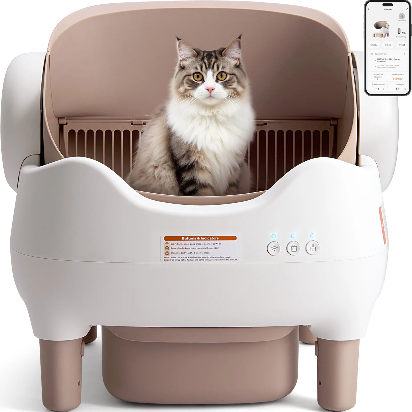 Lunapurr App-Controlled Self-Cleaning Cat Litter Box