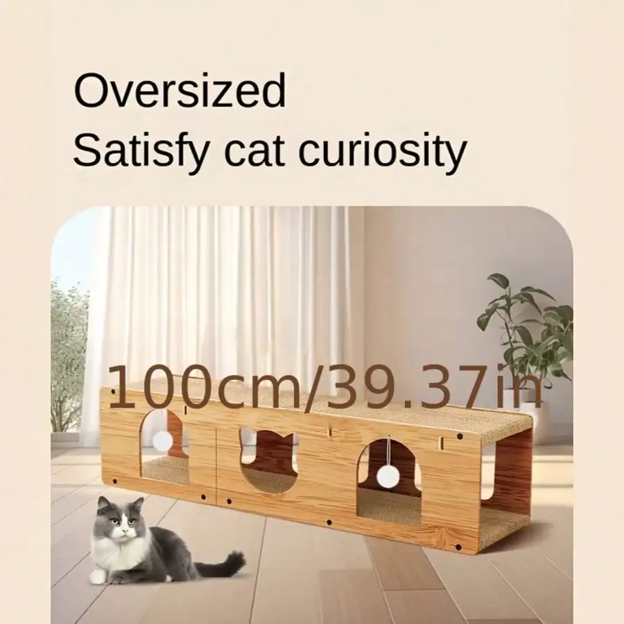 Ultra Large Luxury Cat Nest Tunnel With Double Scratching Boards