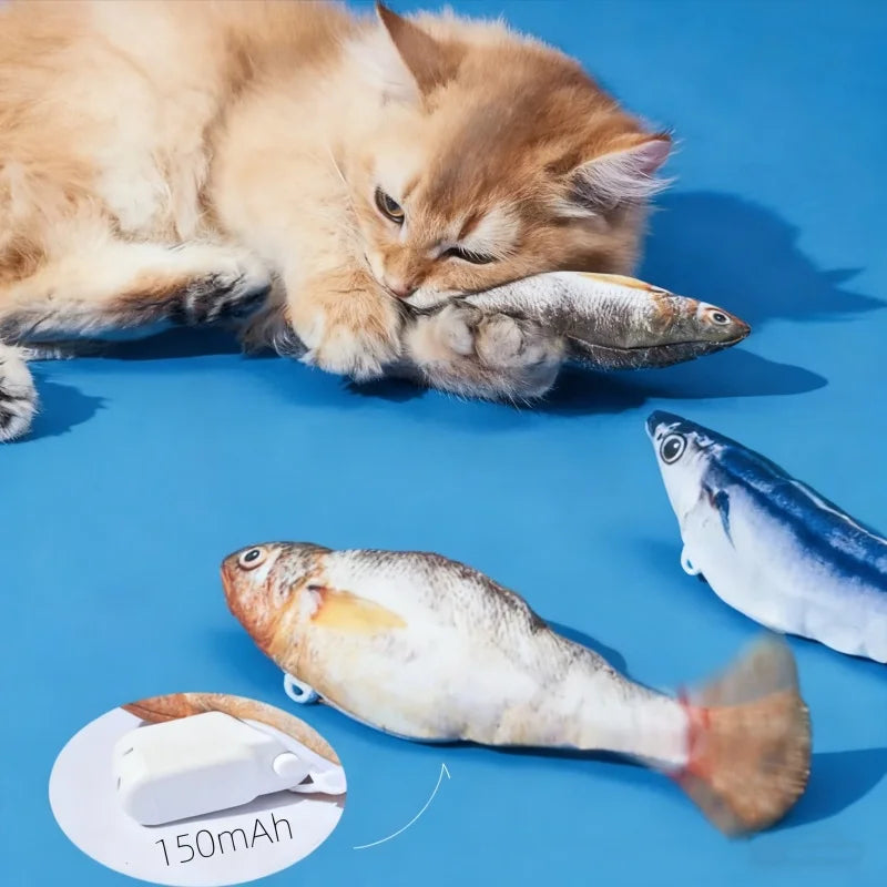 Booteely Electric Catnip Fish Toy Set With USB Charging