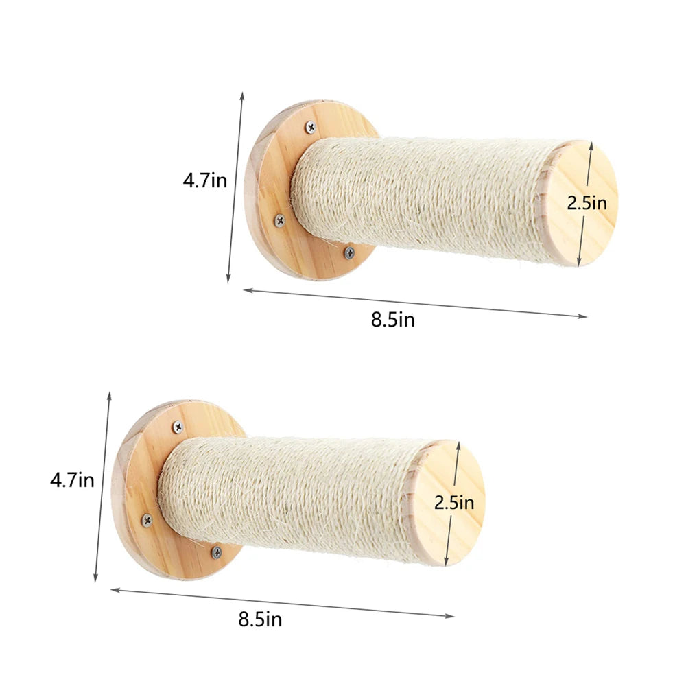 PETRAVELCN Cat Climbing Wall Shelf Four Step Scratching Post