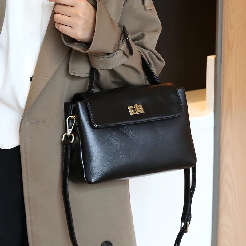 Women Cowhide Genuine Leather Tote Bag Lady Designer Luxury Soft Leather Handbag Fashion Crossbody Bags Female Shoulder Handbag